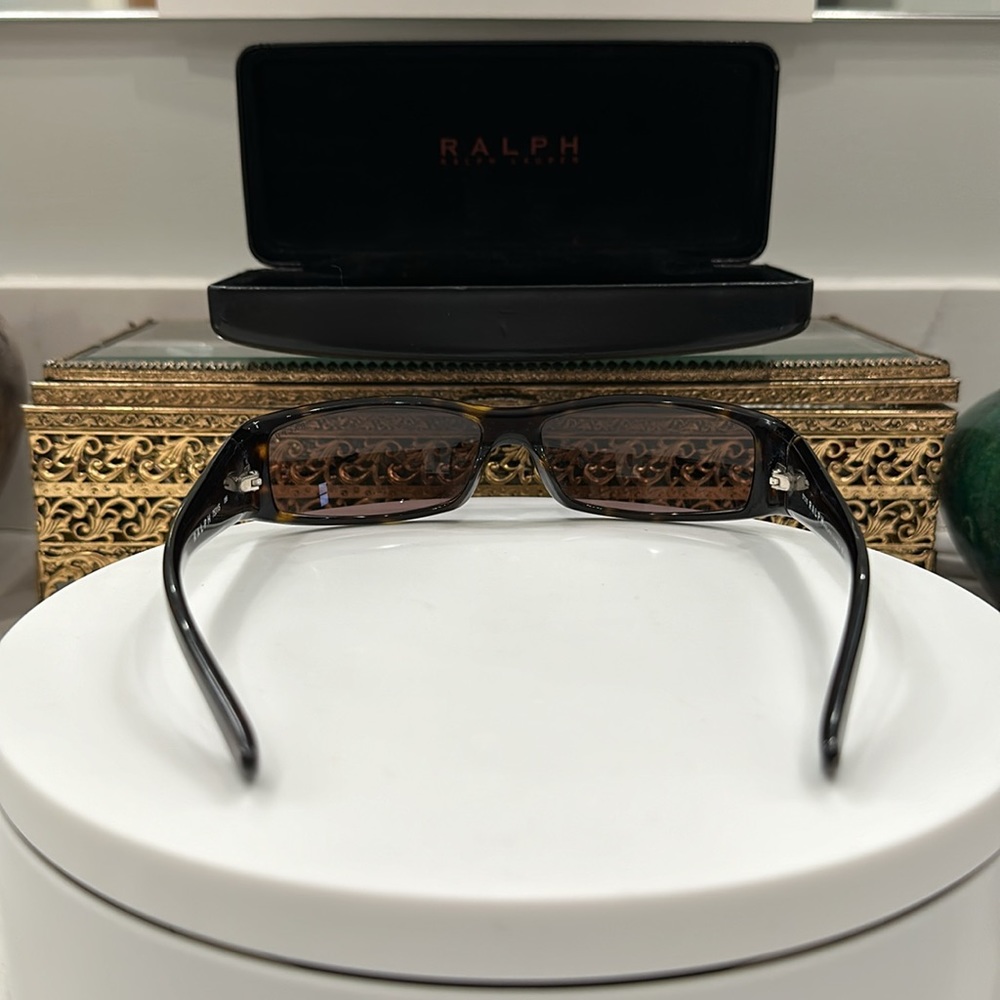 Ralph Lauren Brown/Amber Tortoiseshell Sunglasses EUC & RL Hard-Case EUC - Picture 6 of 17